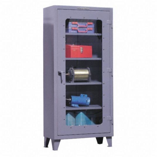 Strong Hold Heavy Duty Storage Cabinet, Dark Gray, 78 in H X 36 in W X 16 in D, Assembled, 4 Cabinet Shelves, 36.1-LD-164