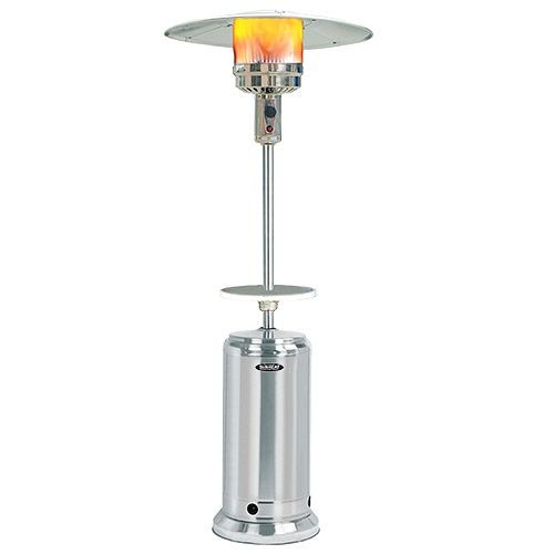 SUNHEAT Classic Umbrella Design Commercial Portable Propane Patio Heater with Drink Table - Stainless Steel, 99425