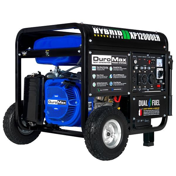 DuroMax 12,000 Watt Dual Fuel Portable Generator, XP12000EH