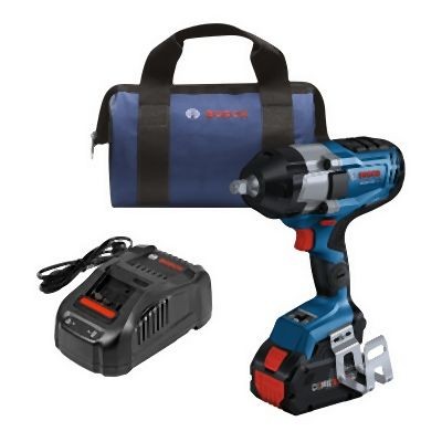 Bosch PROFACTOR 18V Connected 1/2 Inches Impact Wrench with Friction Ring Kit with (1) CORE18V 8.0 Ah PROFACTOR Performance Battery, 06019J8011
