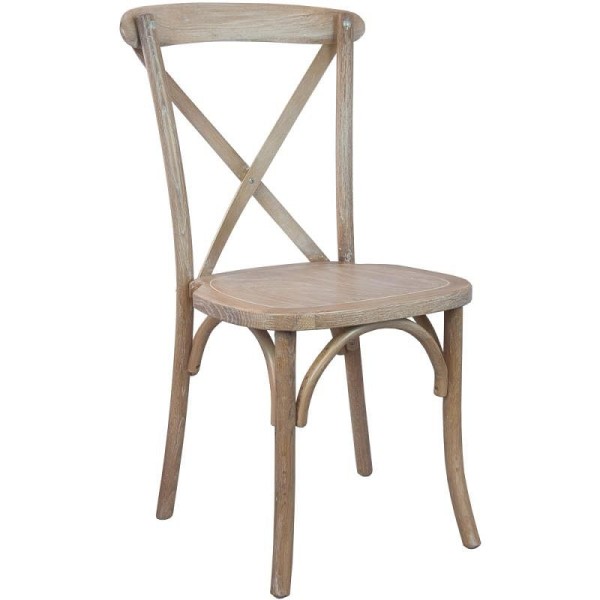 Flash Furniture Advantage Driftwood X-Back Chair, X-BACK-DRIFT