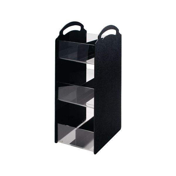 Vertiflex Condiment Organizer Compact 3 Shelves 6 Compartments, Black, VFCT-18