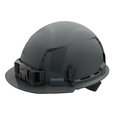 Milwaukee Gray Front Brim Vented Hard Hat with 4Pt Ratcheting Suspension - Type 1, Class C, 48-73-1214