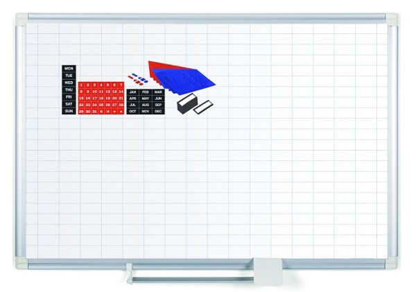 MasterVision Magnetic Porcelain Dry-Erase Planning Board with Accessory Kit, Size: 36" X 48", CR0830830A