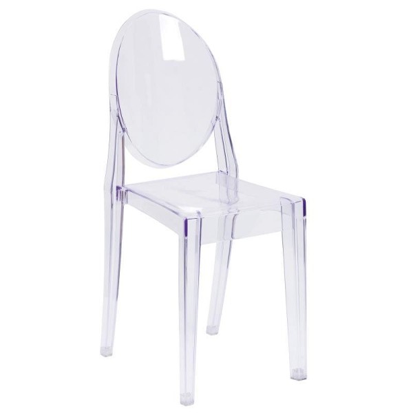 Flash Furniture Cheryl Ghost Side Chair in Transparent Crystal, FH-111-APC-CLR-GG