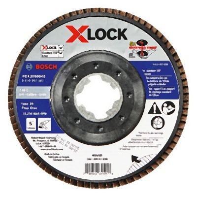 Bosch 5 Inches X-LOCK Arbor Type 29 40 Grit Flap Disc, 2610057567