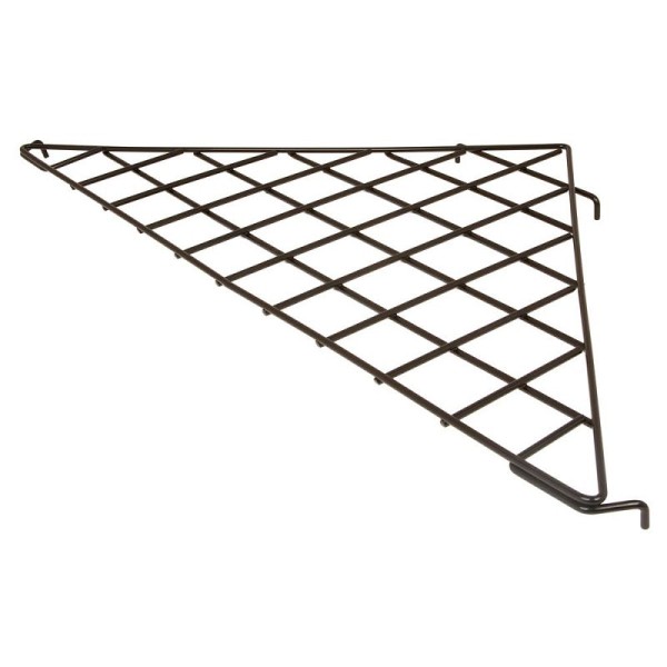 Econoco 24" x 24" x 34-1/2" Triangular Shelf for Grid Panels, Quantity: 10 pieces, BLKS/90