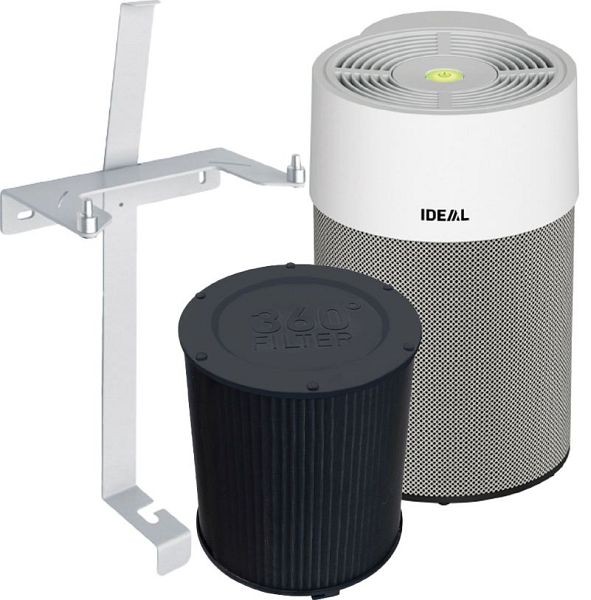 ideal Health AP40 PRO Air Purifier, 5-speeds, Covers up to 400 sq.ft., Wall Kit, IDEAP0040PWKH