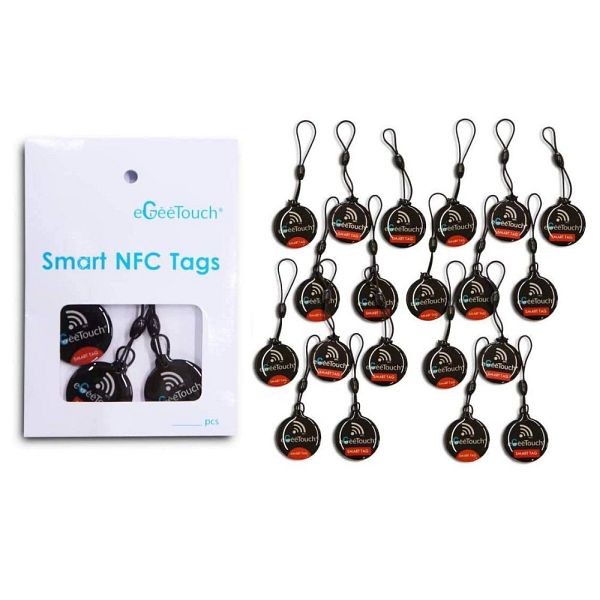 eGeeTouch Smart NFC Fobs (Pack of 20), 5-ACS-200020
