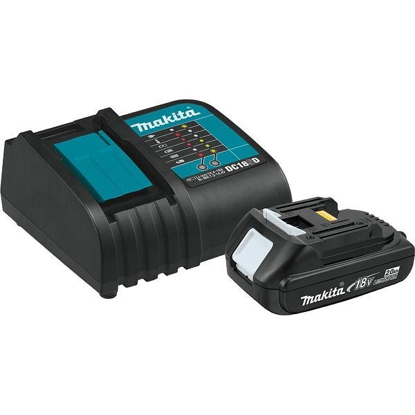 Makita 18V LXT Lithium-Ion Battery and Charger Starter Pack (2.0Ah), BL1820DC1