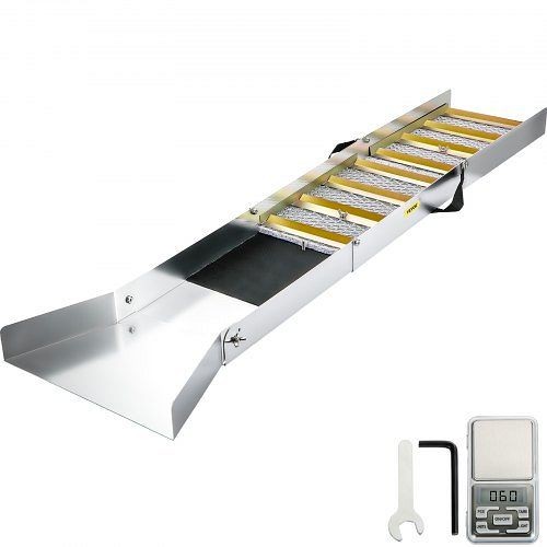 VEVOR 50" Folding Aluminum Alloy Sluice Box for Gold Panning and Prospecting, TJGJJSZDLCX508DSSV0