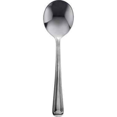 International Tableware Rio Grande 18/0 Stainless Bouillon Spoon 6", Silver, Quantity: 12 pieces, RG-113