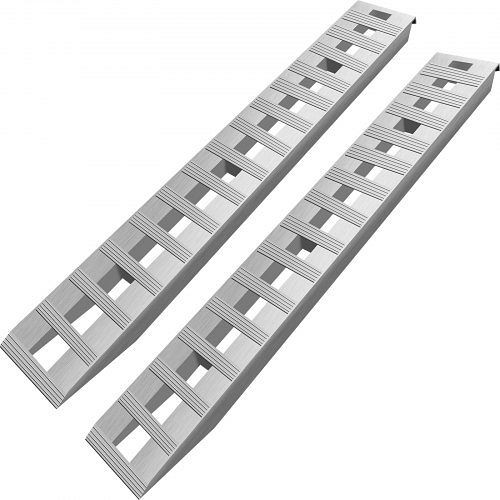 VEVOR 84" x 14" Aluminum Ramps 6000Lbs Car Trailer Truck Hook End 1 Pair Ramps, LHJPD84X14IN2ZZ01V0