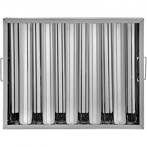 VEVOR 6 Pack 20" x 16" Stainless Steel Hood Grease Exhaust Filter Baffle 5 Slots, YSFLQ6PCS5C20X16YV0