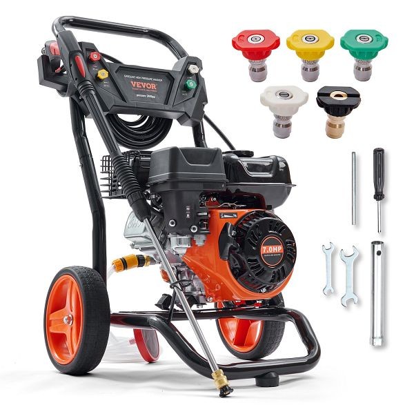 VEVOR Gas Pressure Washer, 3400 PSI 2.6 GPM, Gas Powered Pressure Washer with Aluminum Pump, R3400PSI26GPMHYZ0V0