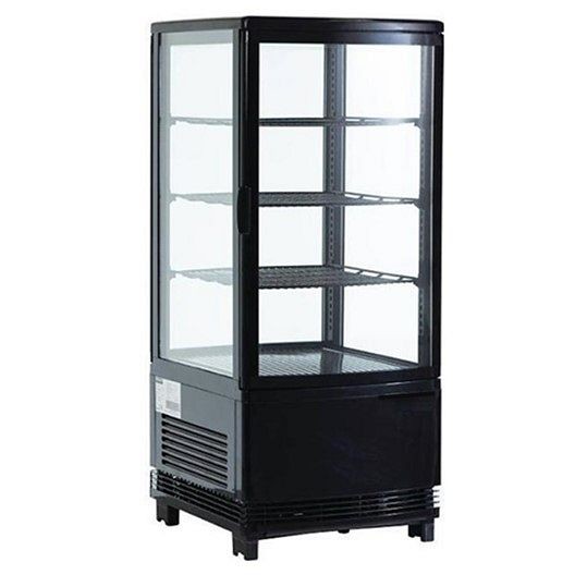 BakeMax Refrigerated Countertop Display Case, Single Door with LED Lighting, BMRCD01