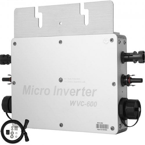 VEVOR 600w 220v Mppt Solar Grid Tie Micro Inverter Waterproof Light Weight Lightweight, NBQ600W-220VWXBW1V0