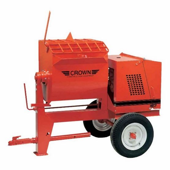 Crown Mortar Mixer 6 cu ft Towable with 8 HP Honda engine and spiral blades, S6SR-GH8, 609718