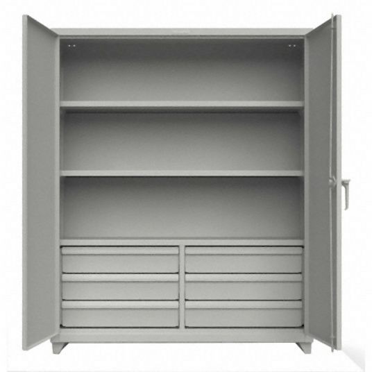 Strong Hold Heavy Duty Storage Cabinet, Grey, 75 in H X 36 in W X 24 in D, Assembled, 56-243-6/5DB-L