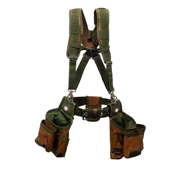 Bucket Boss Airlift 2 Tool Bag Tool Belt with Suspenders in Brown, Quantity: 4 cases, 50100