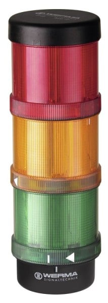 Werma Signal tower KS72 Classic USB, tube mount, 5V DC, Green/Yellow/Red, 649.000.05