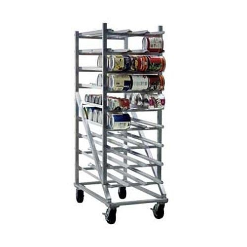 New Age Industrial Can Storage Rack, Mobile Design With Casters, Sloped Glides For Automatic Can Retrieval, 1256CK