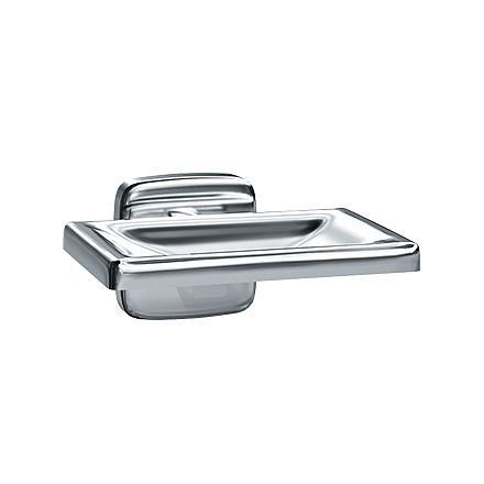 ASI Soap Dish - Surface Mounted, Bright Stainless Steel, 10-7320-B
