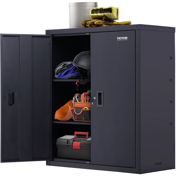 VEVOR Metal Storage Cabinet with 2 Adjustable Shelves & Lockable 200lbs per Shelf, CKGJJXJSLDJHHKNW0V0