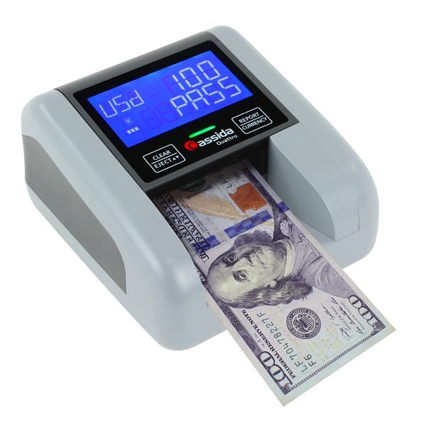 Cassida Quattro Fast Automatic Currency Counterfeit Detector with Advanced Sensors, D-QWB