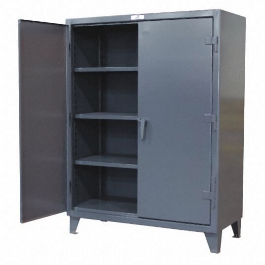 Strong Hold Heavy Duty Storage Cabinet, Dark Gray, 72 in H X 48 in W X 24 in D, Assembled, 4 Cabinet Shelves, 46-244