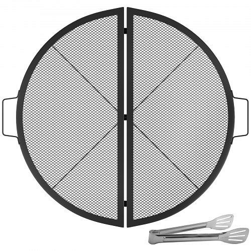 VEVOR Round Cooking Grate Fire Pit Grill Grate with X Marks & Wire Foldable Ø30", YXWZLPYCHSJ30JNQTV0
