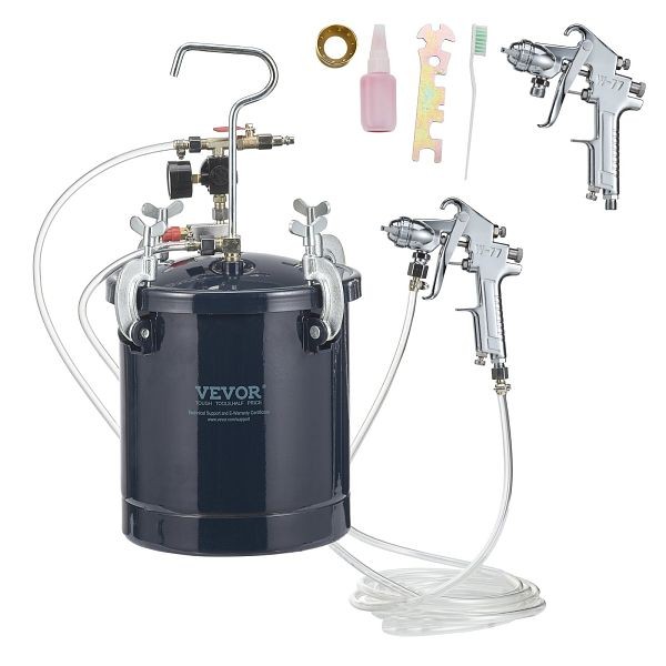 VEVOR Spray Paint Pressure Pot Tank, 10L/2.5gal Air Paint Pressure Pot, PQ10L15MM40MM2IUEV0