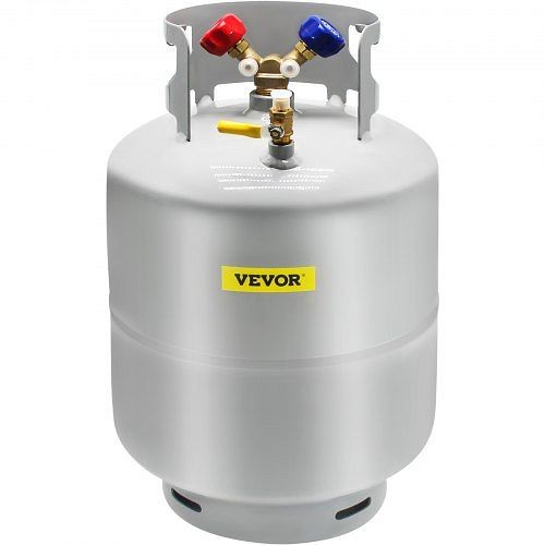 VEVOR Refrigerant Recovery Reclaim Cylinder Tank 50 Lbs 400 psi Steel Gray, LMHSGB50Q135062TVV0