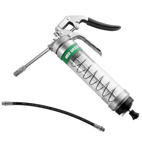 OilSafeSystem Color-Coded Clear Pistol Grease Gun, Light Green, 330805