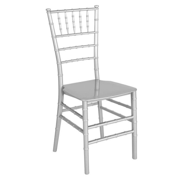 Flash Furniture HERCULES Series Silver Resin Stacking Chiavari Chair, LE-SILVER-M-GG