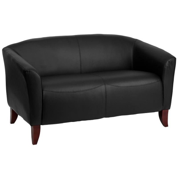 Flash Furniture HERCULES Imperial Series Black LeatherSoft Loveseat, 111-2-BK-GG