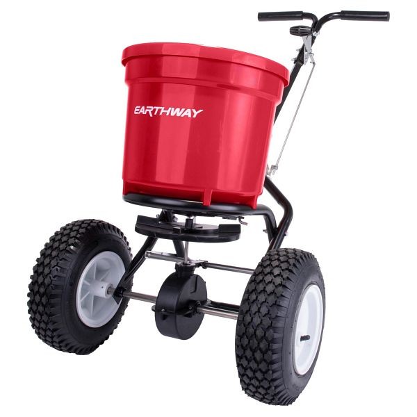 Earthway 50lb Commercial Broadcast Spreader, 13" Pneumatic Stud tires, 2150