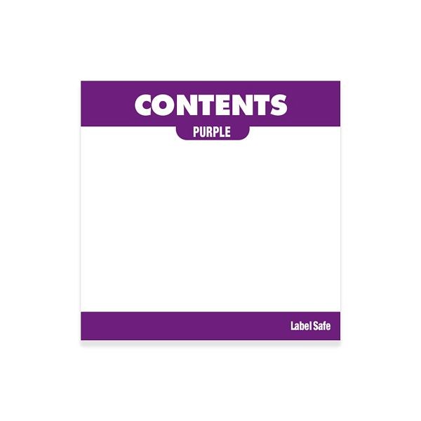 OilSafeSystem Paper Rectangle Label, 3.25" x 3.25", Purple, 280307