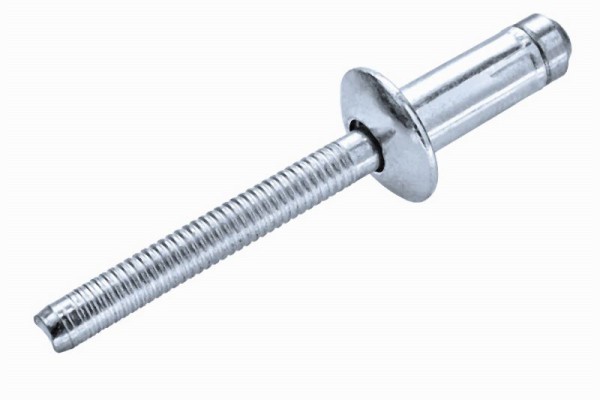 Goebel H-Lock Blind Rivet Steel/Steel 1/4" Dome Head, Grip Range: .060-.138, 250 Pieces, SBS-0812-HL