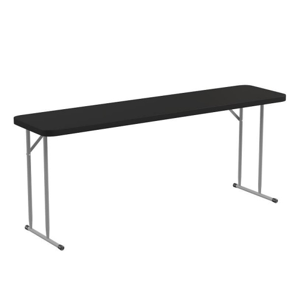 Flash Furniture Kathryn 6-Foot Black Plastic Folding Training Table, RB-1872-BK-GG