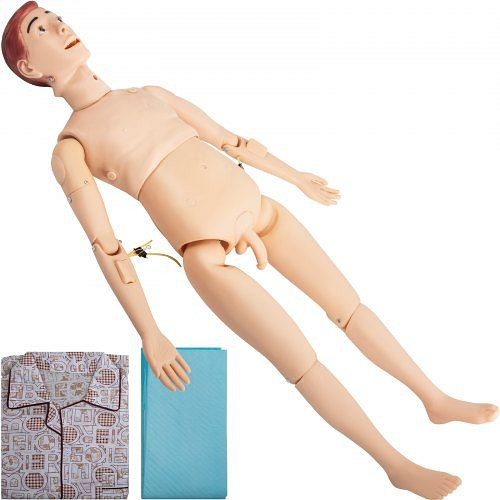 VEVOR Nursing Training Manikin, Life Size Multifunctional Education Teaching Model, 170 cm Male PVC Anatomical Mannequin, JXMXNXHL000000001V0