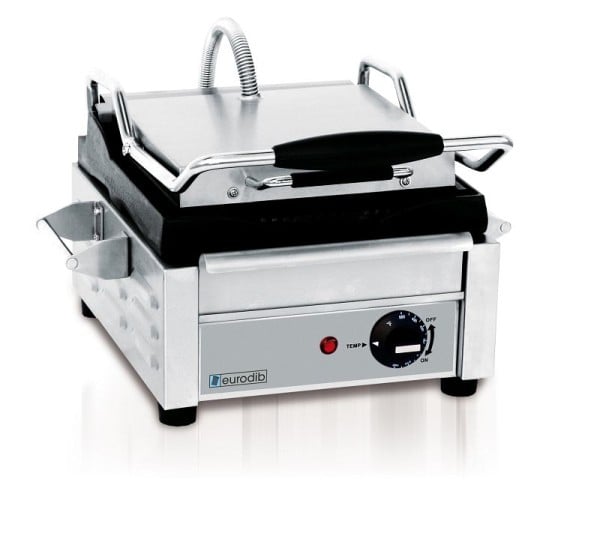 Eurodib Commercial Electric Panini Grill 10" x 10" Cooking surface, SFE02325