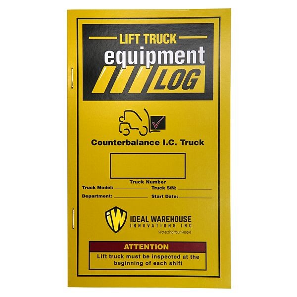 Ideal Warehouse Replacement Propane Counterbalance Log Book, Dimensions: 8.25x5.25x3 inch, 70-1065-CP