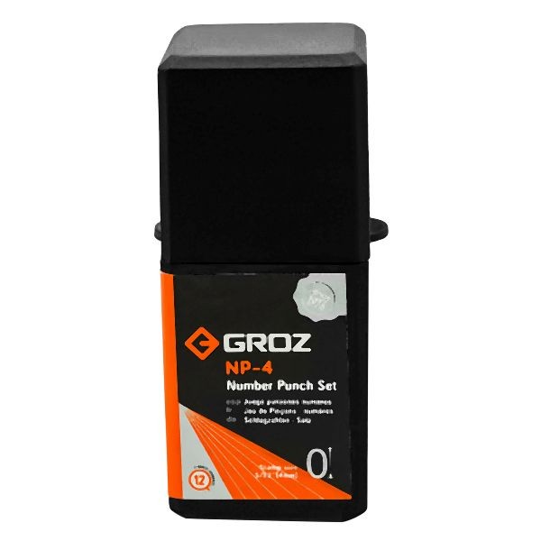 Groz Induction-hardened Number Stamp Set, 4mm, 25903