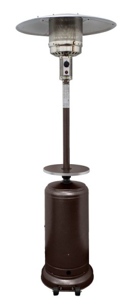 AZ Patio Heaters Outdoor Patio Heater with Adjustable Table in Hammered Bronze, HLDS01-CGT