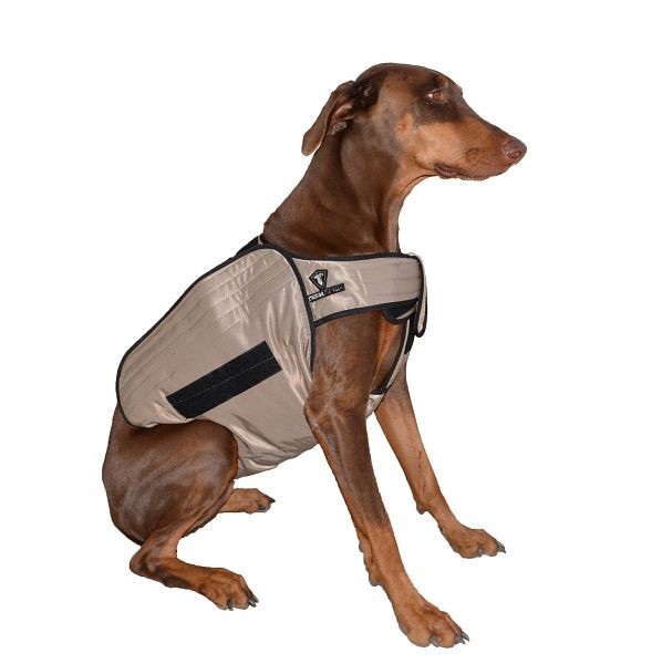 TechNiche Phase Change Cooling Dog Coat, Khaki, S/M, 8626-KH-S/M