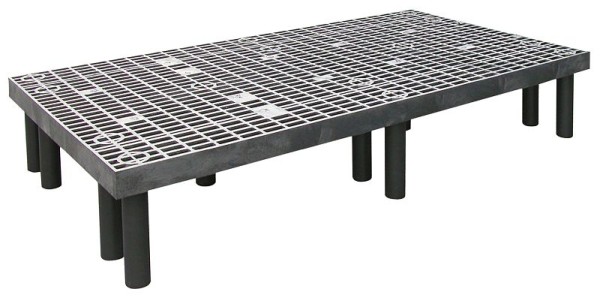 Quantum Storage Systems Polymer Dunnage Rack, vented, 1500 lb load capacity, PE, 663612DPP