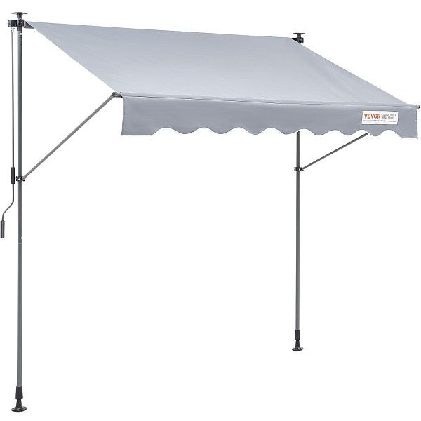 VEVOR Manual Retractable Awning, 78" Outdoor Retractable Patio Awning Sunshade Shelter, SSSZYPHSLZS7QYB12V0