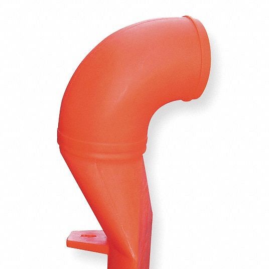 Air Systems International Conductive 90 Degrees Elbow, Polyethylene, For Use With Mfr.No. SV-189, Orange, SV-90