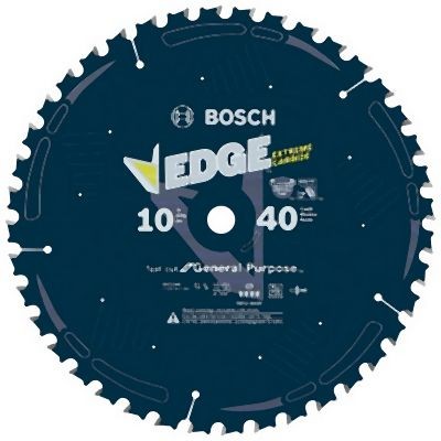 Bosch 10 Inches 40 Tooth Edge Circular Saw Blade for General Purpose, 2610041298